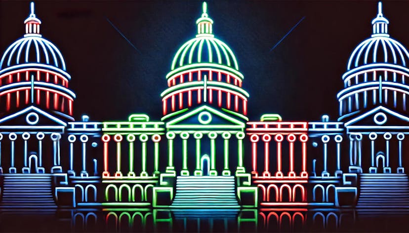 stylized representation of the US Capitol building